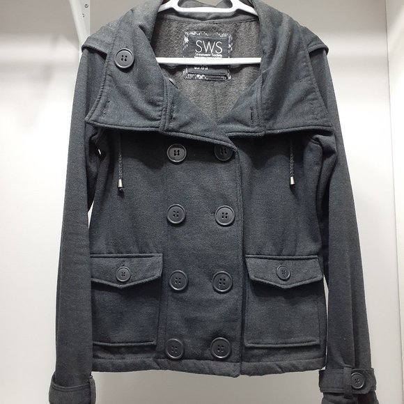 Jacket in charcoal gray with buttons galore - Picture 1 of 3